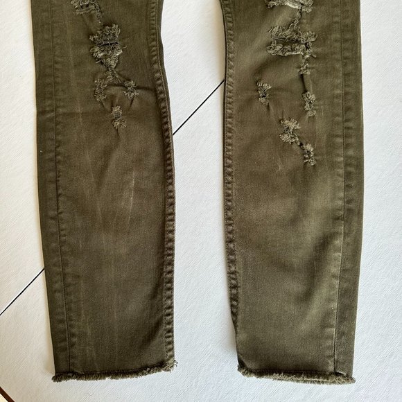 Zara "The Cropped" Pant in Army Green Size 38 NWT - Picture 2 of 16